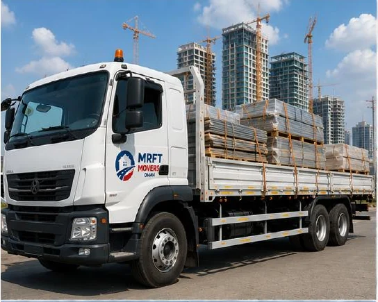 Cargo transport truck carrying commercial goods in Oman