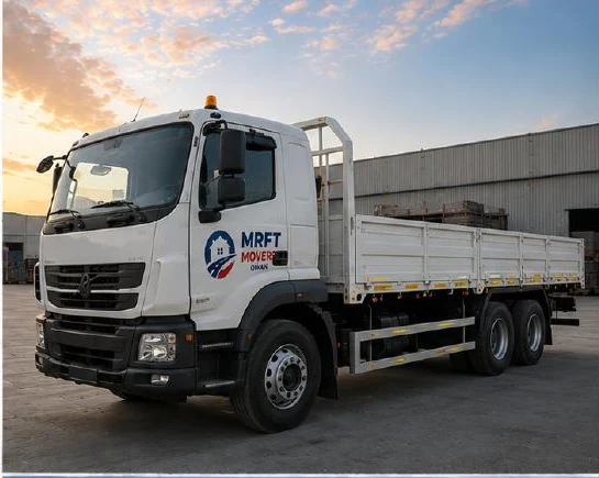 General cargo truck carrying packaged goods in Oman